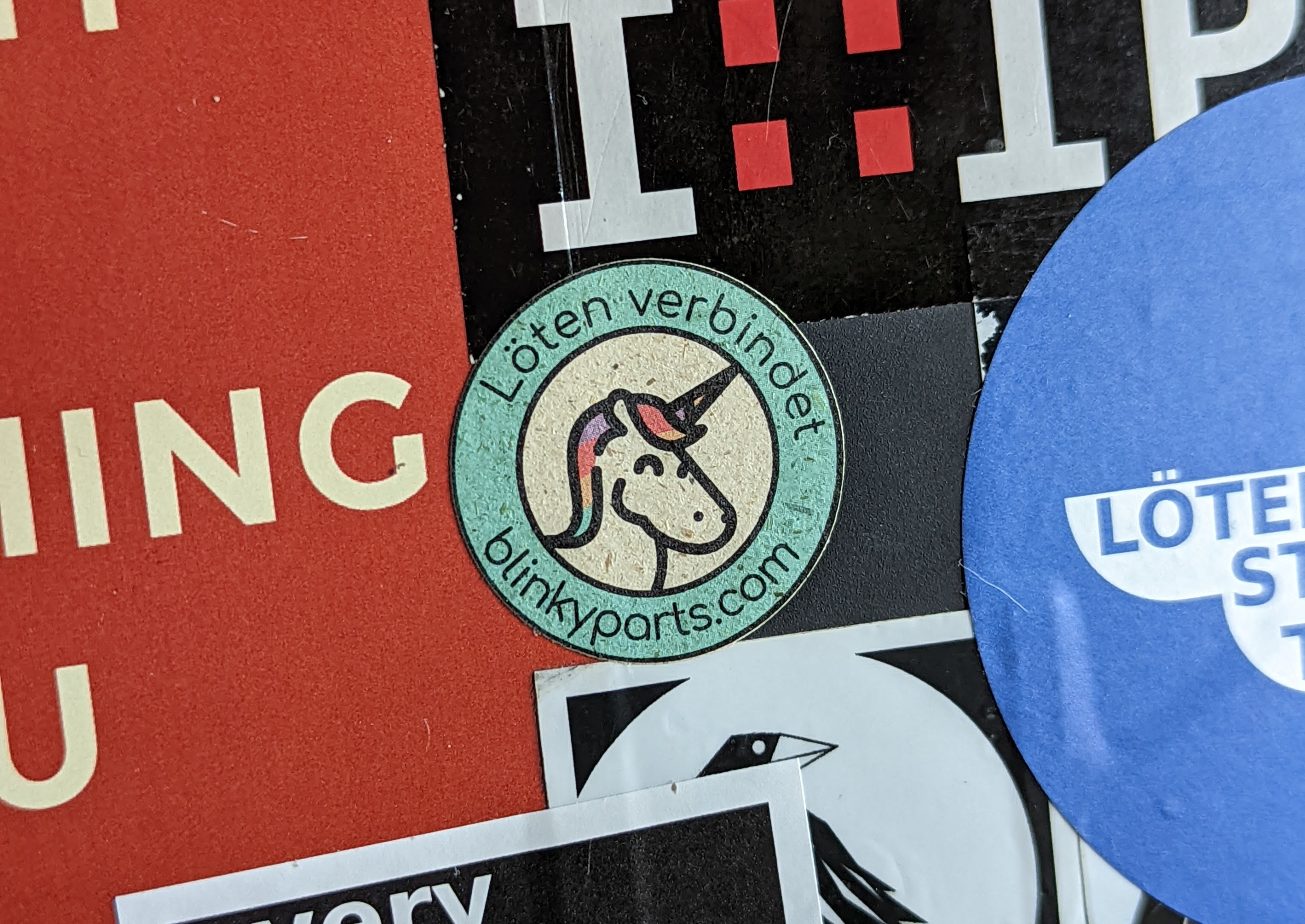 Sticker pack: 10x Soldering Connects Unicorn-Seal