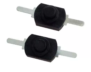 100x Push Button - Lockable on-off switch with long solder tags