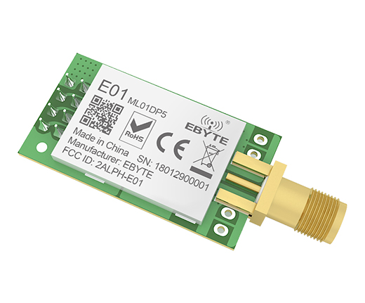  NRF wireless module – angled view showing components and antenna