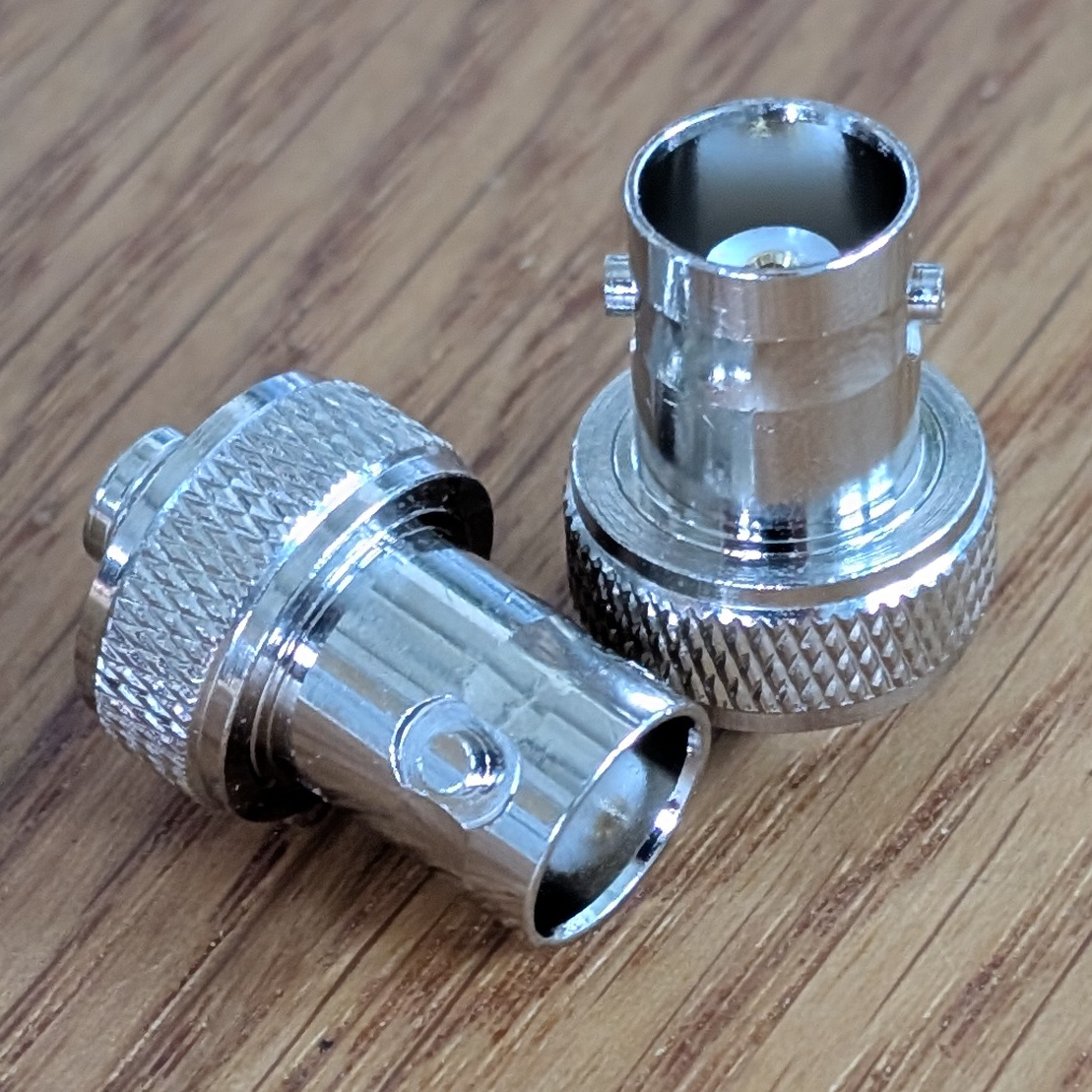  BNC female to SMA female coaxial adapter – full view