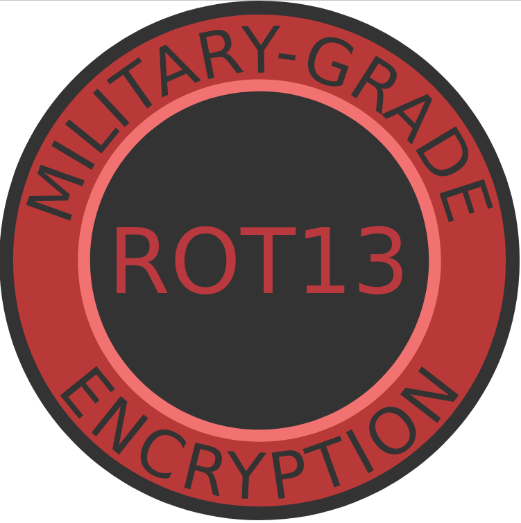 Aufkleber-Paket: 10x ROT13 Military-Grade Encryption