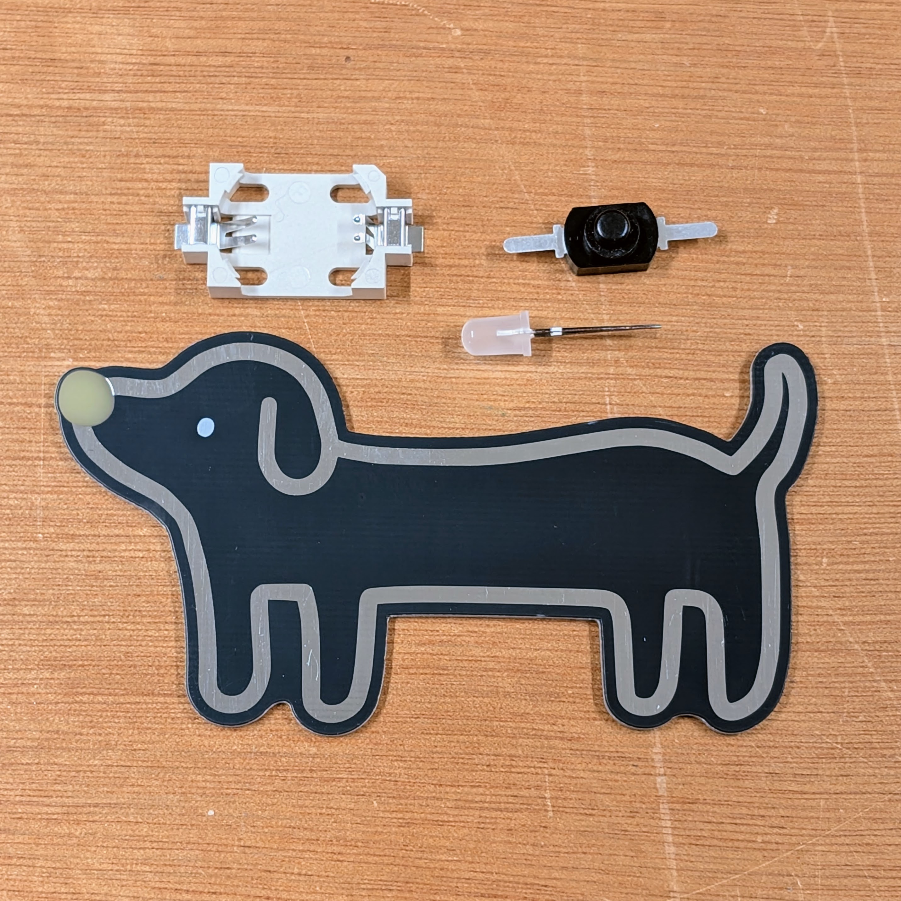 Nosedog Lötbausatz für Kinder - Übersicht der Bauteile