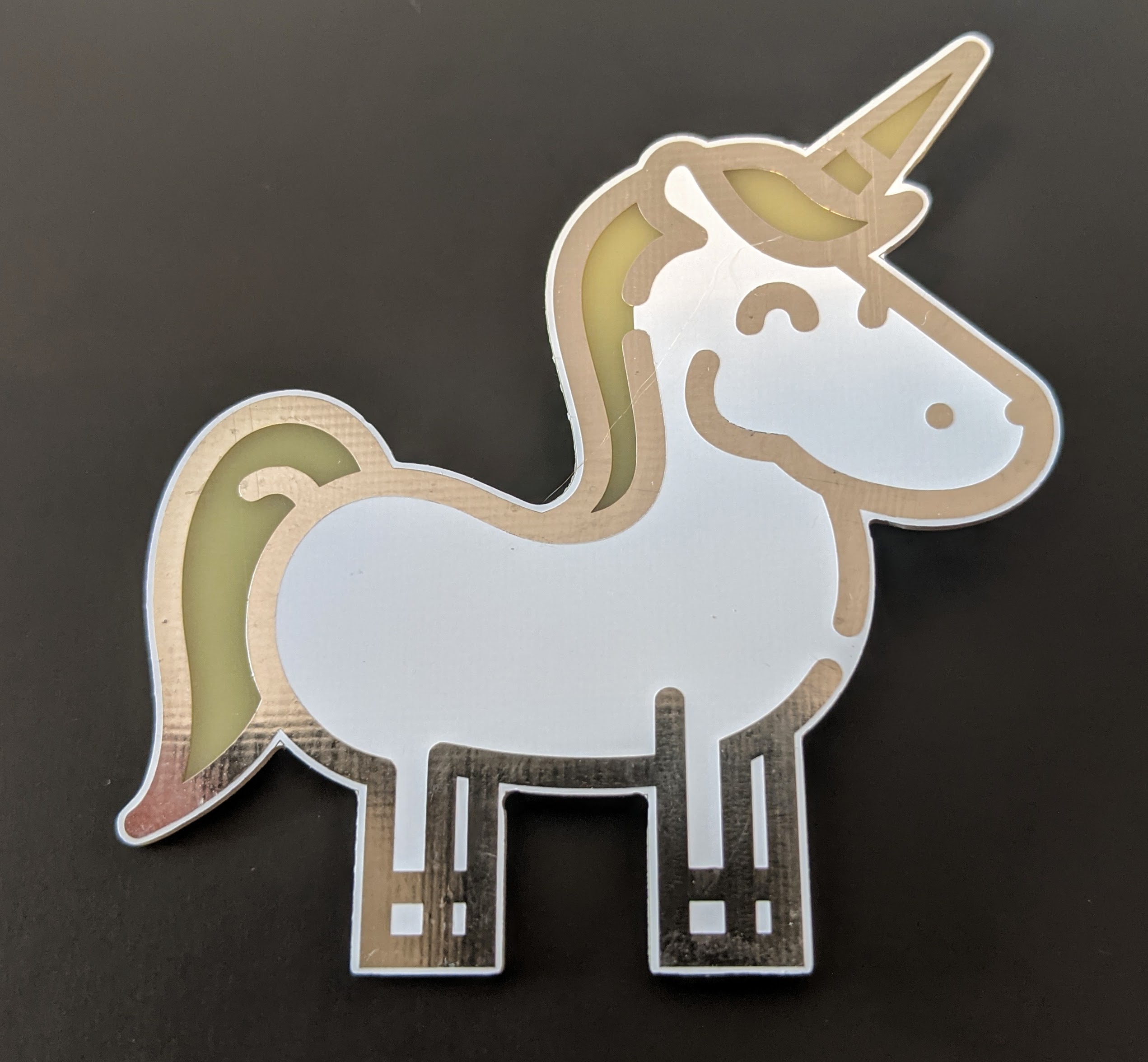 Unicorn PCB – front view of the unassembled circuit board