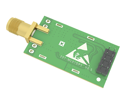  NRF wireless module – bottom view showing solder points and traces
