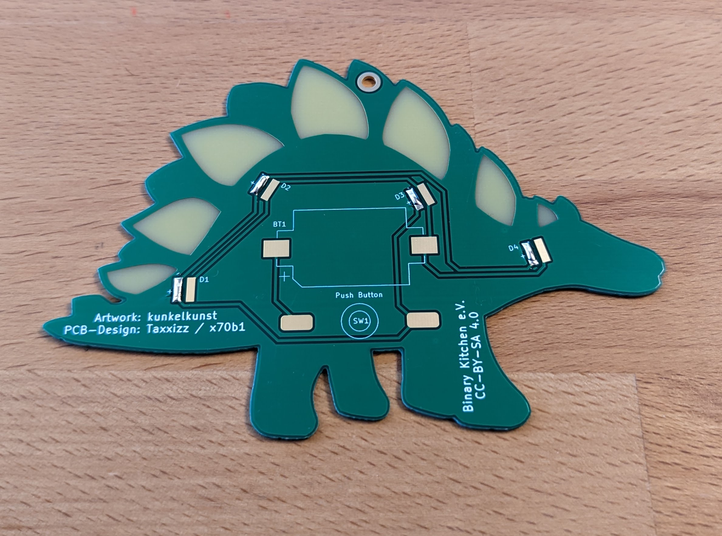 Dino Platine – Rückansicht der unbestückten Leiterplatte