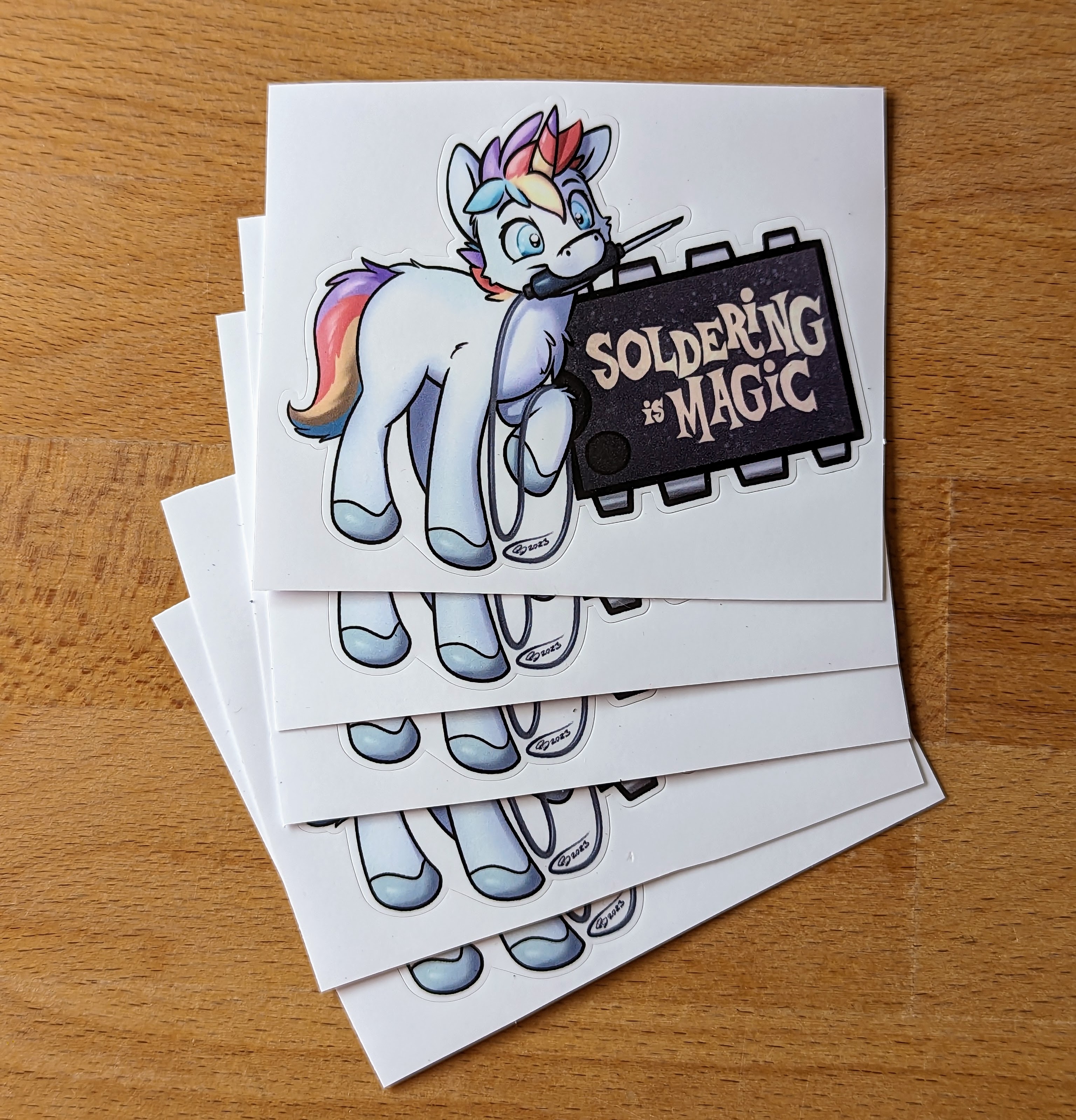 Sticker Pack: 5x Soldering is Magic Gary