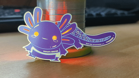 Axolotl Fan Club Badge - A badge for absolute Axolotl fans!