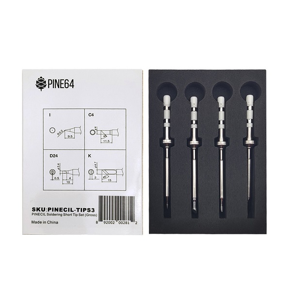 PINECIL soldering tip set - Big, short tip