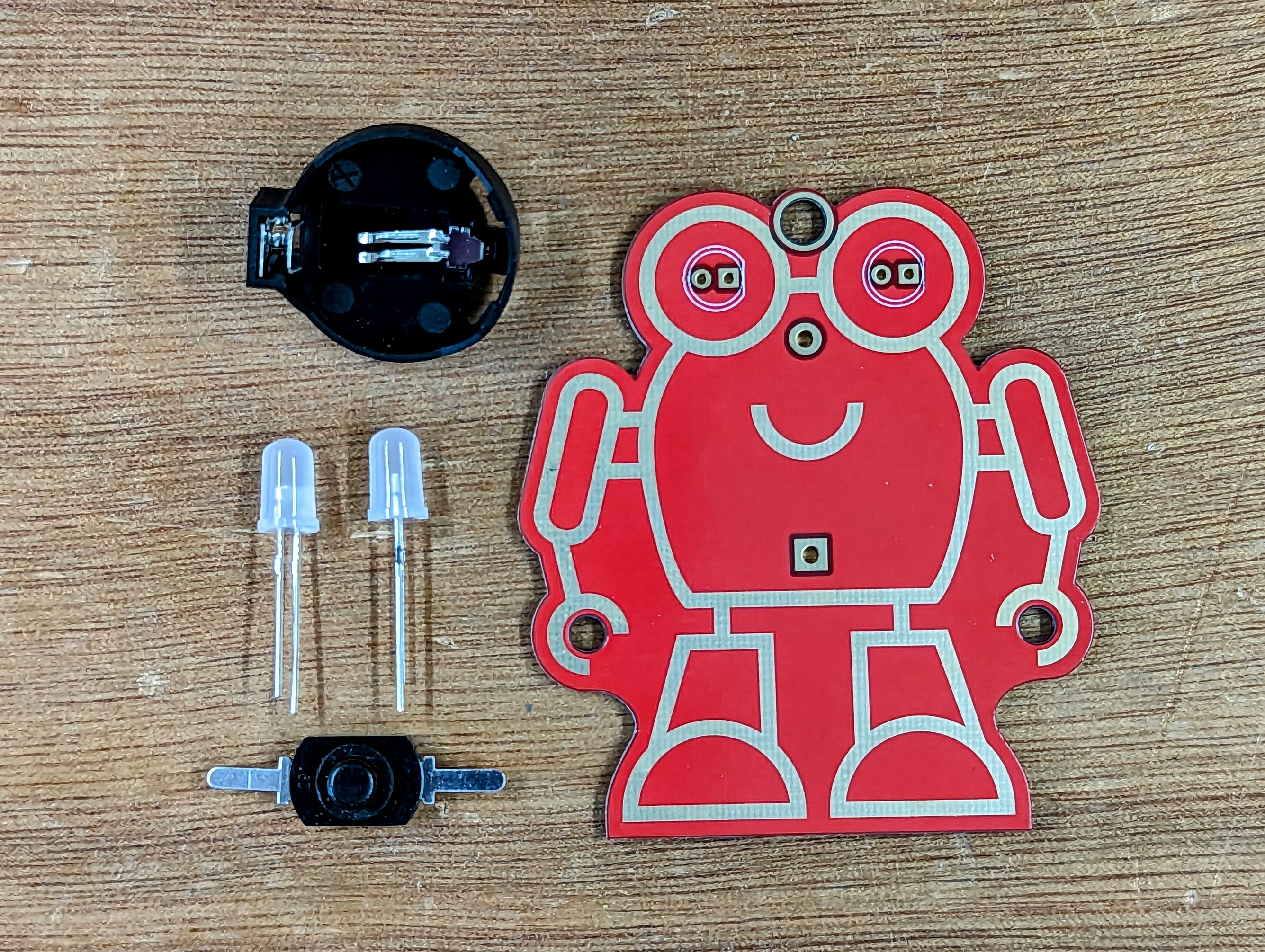 Robo Robin soldering kit - The very simple and funny red robot kit