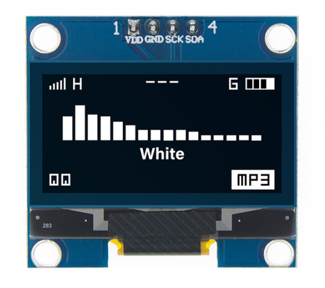 OLED Display Modul SH1106 1,3 Zoll 128x64 einfarbig (weiß) OLED Display Modul SH1106 1,3 Zoll 128x64 einfarbig (weiß)
