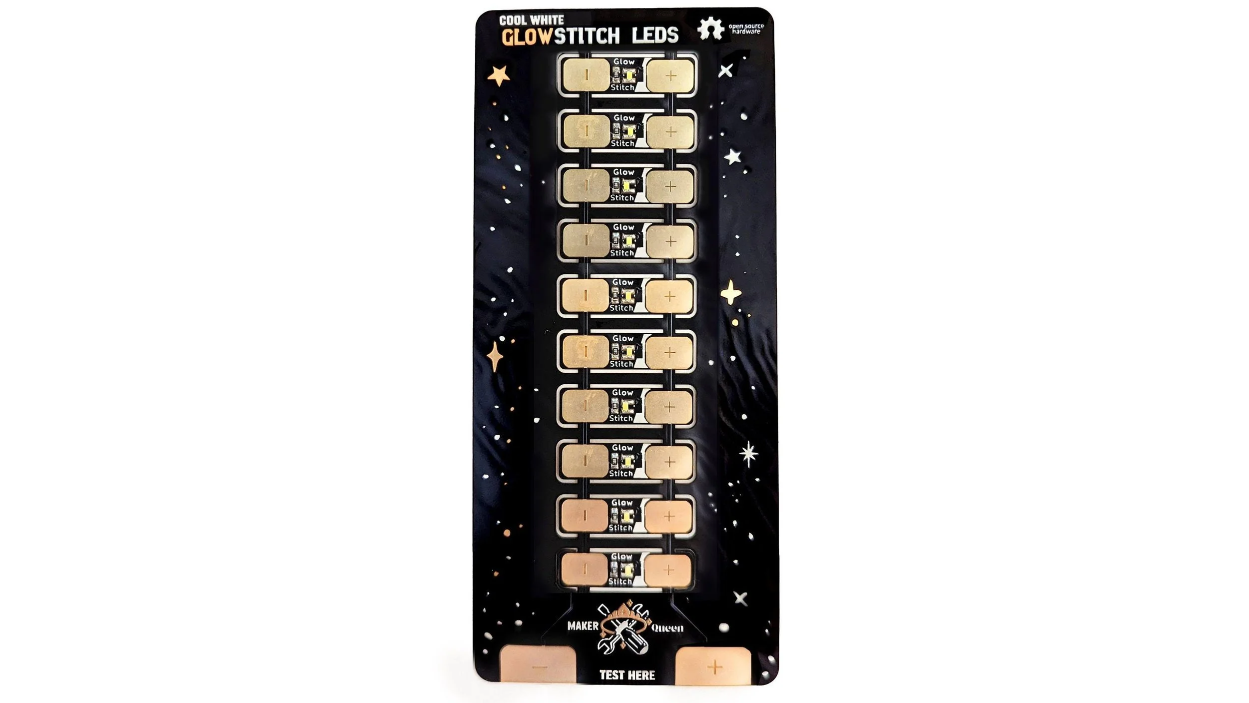 GlowStitch Makerqueen Cool White LED Strips – Sewable LEDs for Creative DIY Projects