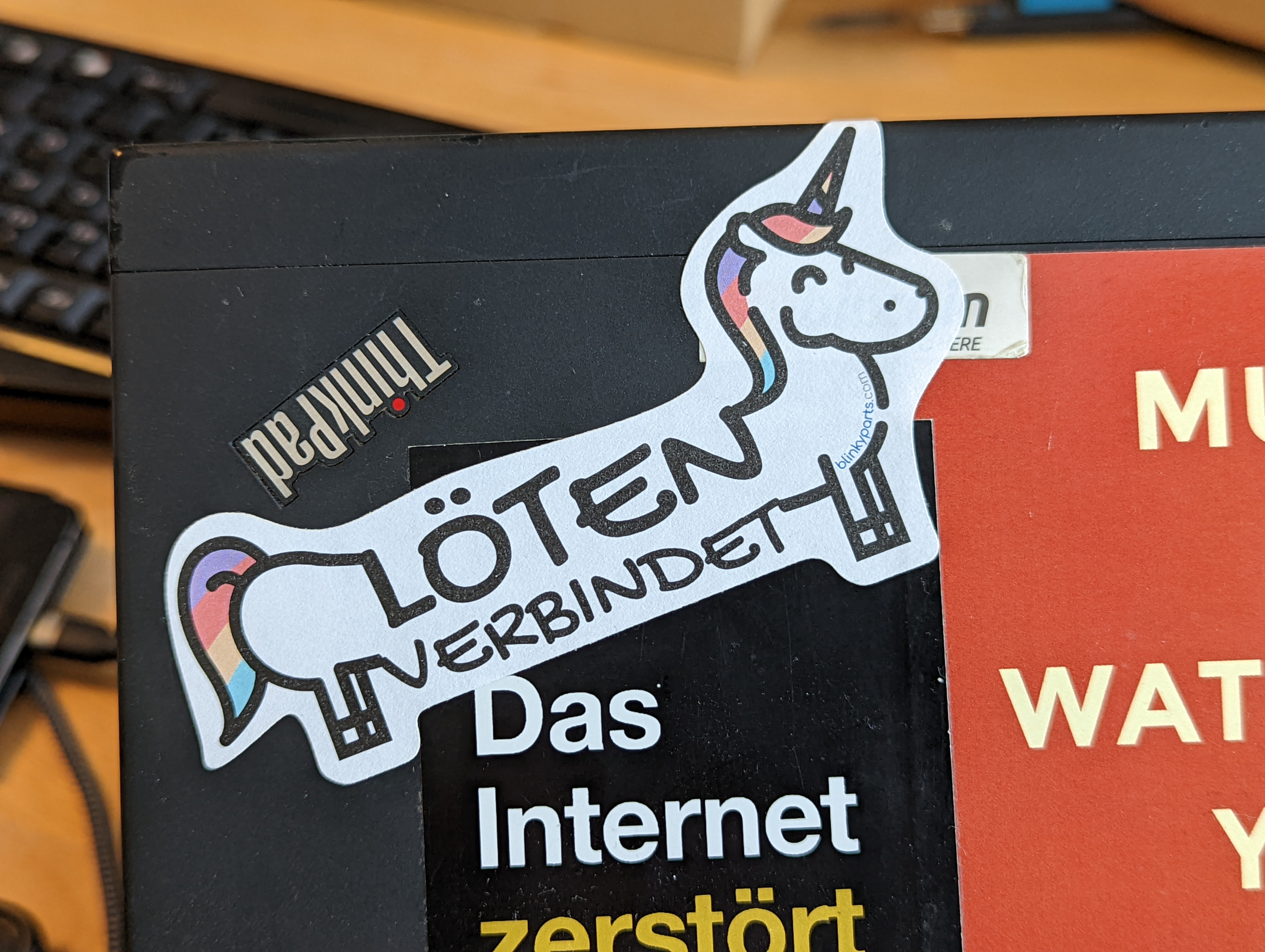 Aufkleber-Paket: 10x Löten Verbindet Einhorn