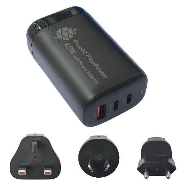 Pinepower - 65W GaN USB-Ladegerät mit PD und QC3.0