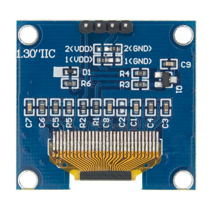 OLED Display Modul SH1106 1,3 Zoll 128x64 einfarbig (weiß)