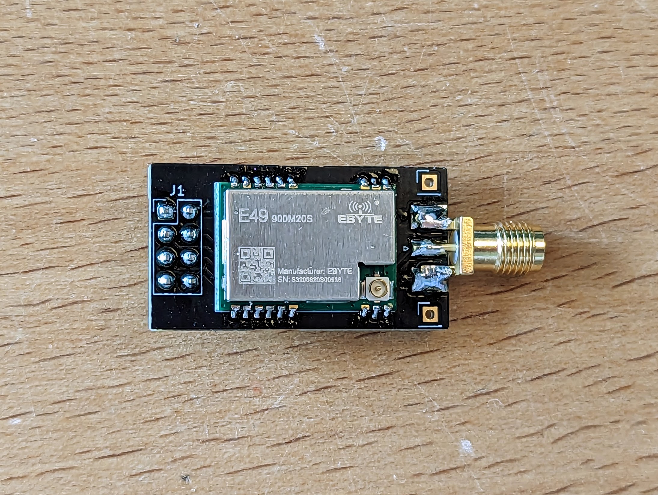  Ebyte CMT PCB – top view with all soldered components