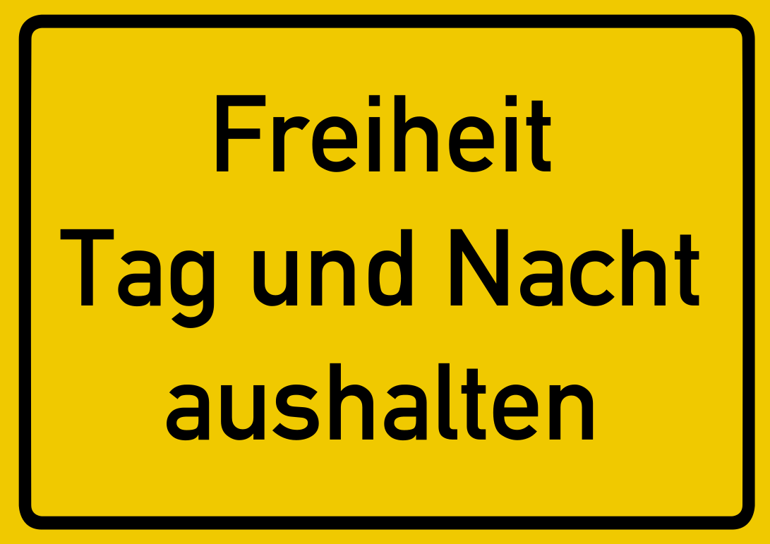 Sticker package: 10x Freiheit Tag und Nacht aushalten