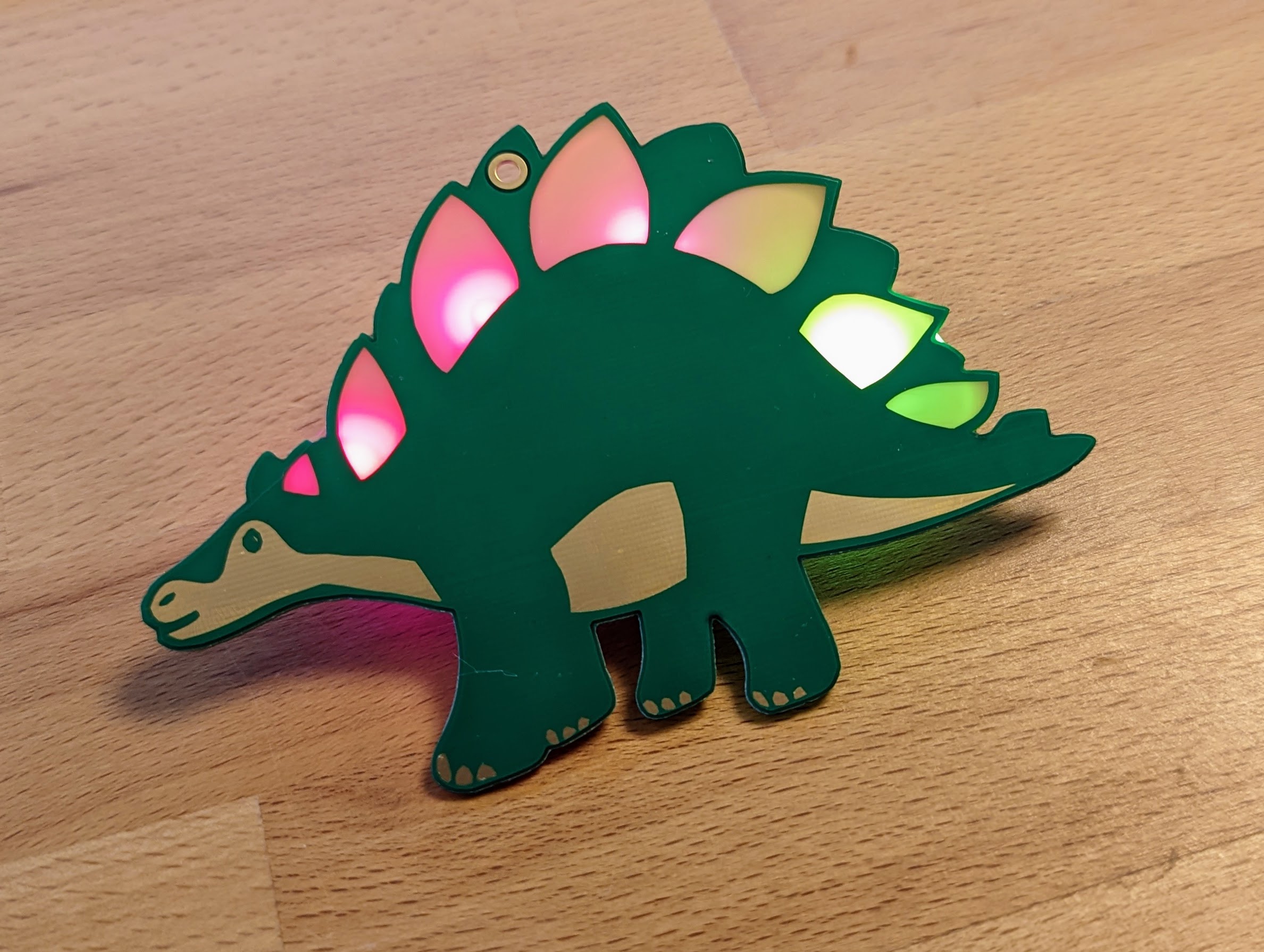 Dino - From a time long gone, this soldering kit glows in all the colours of the rainbow