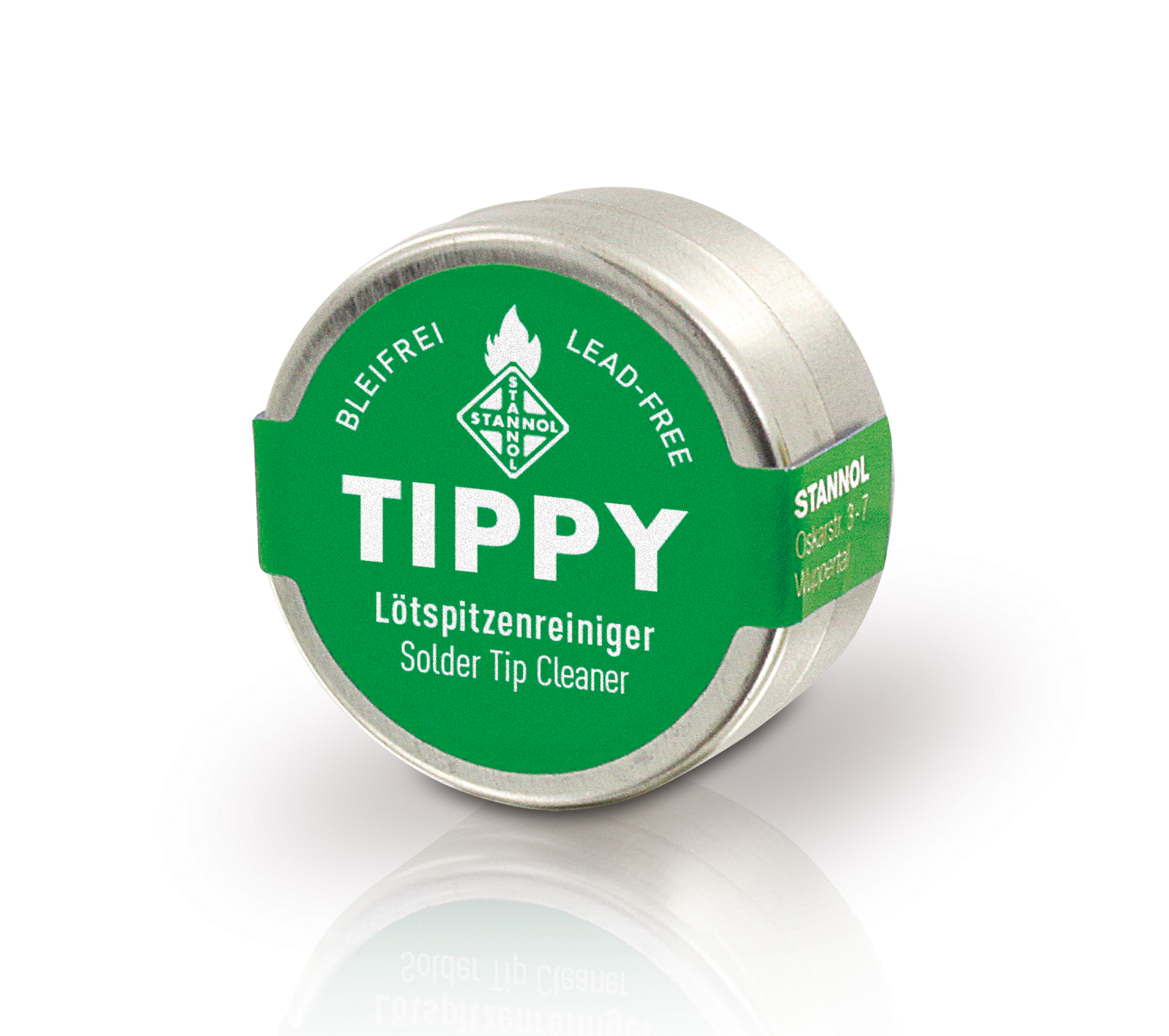A box of Tippy solder tip cleaner from Stanol