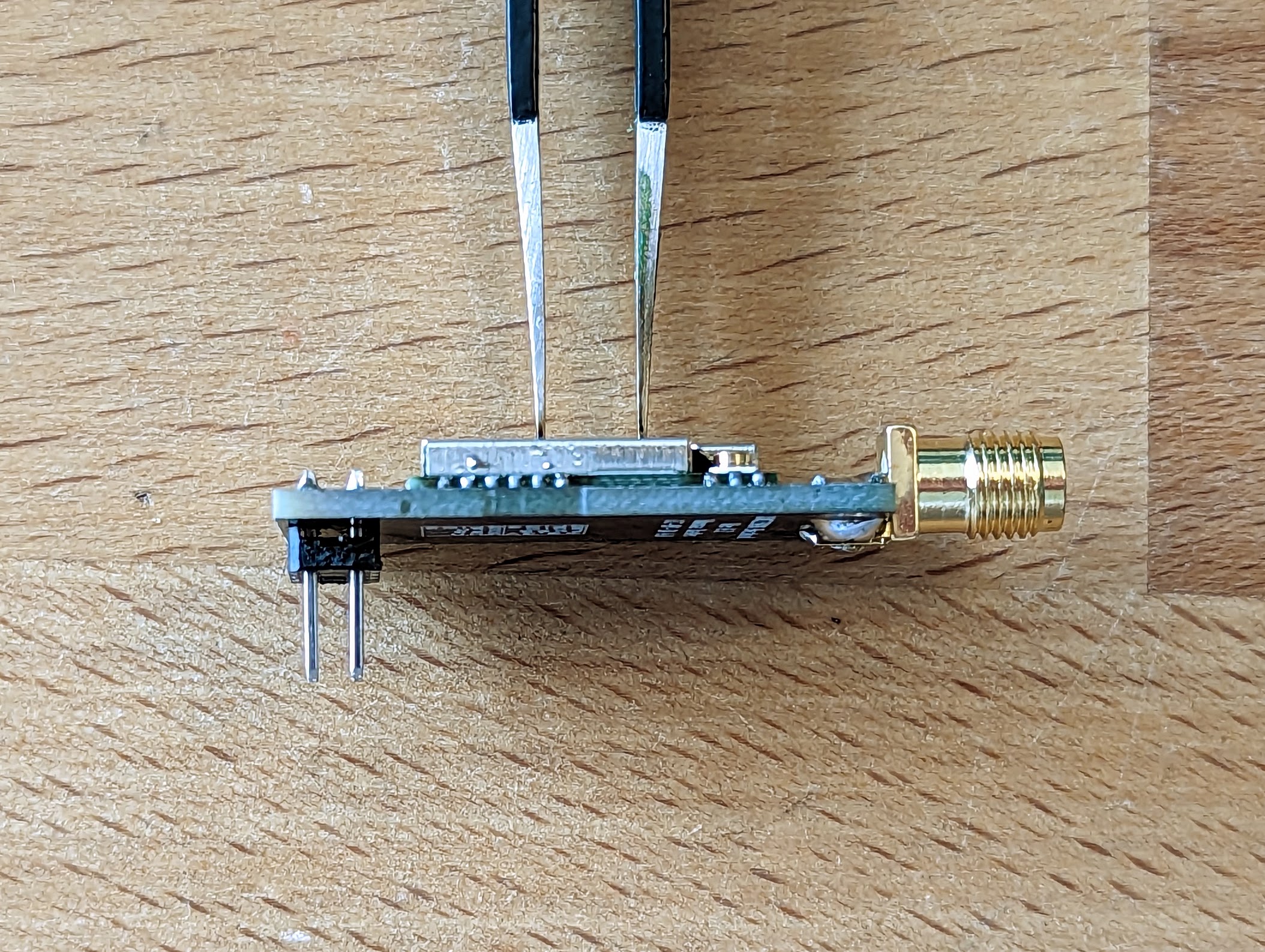 Ebyte CMT module – side view of the fully soldered board