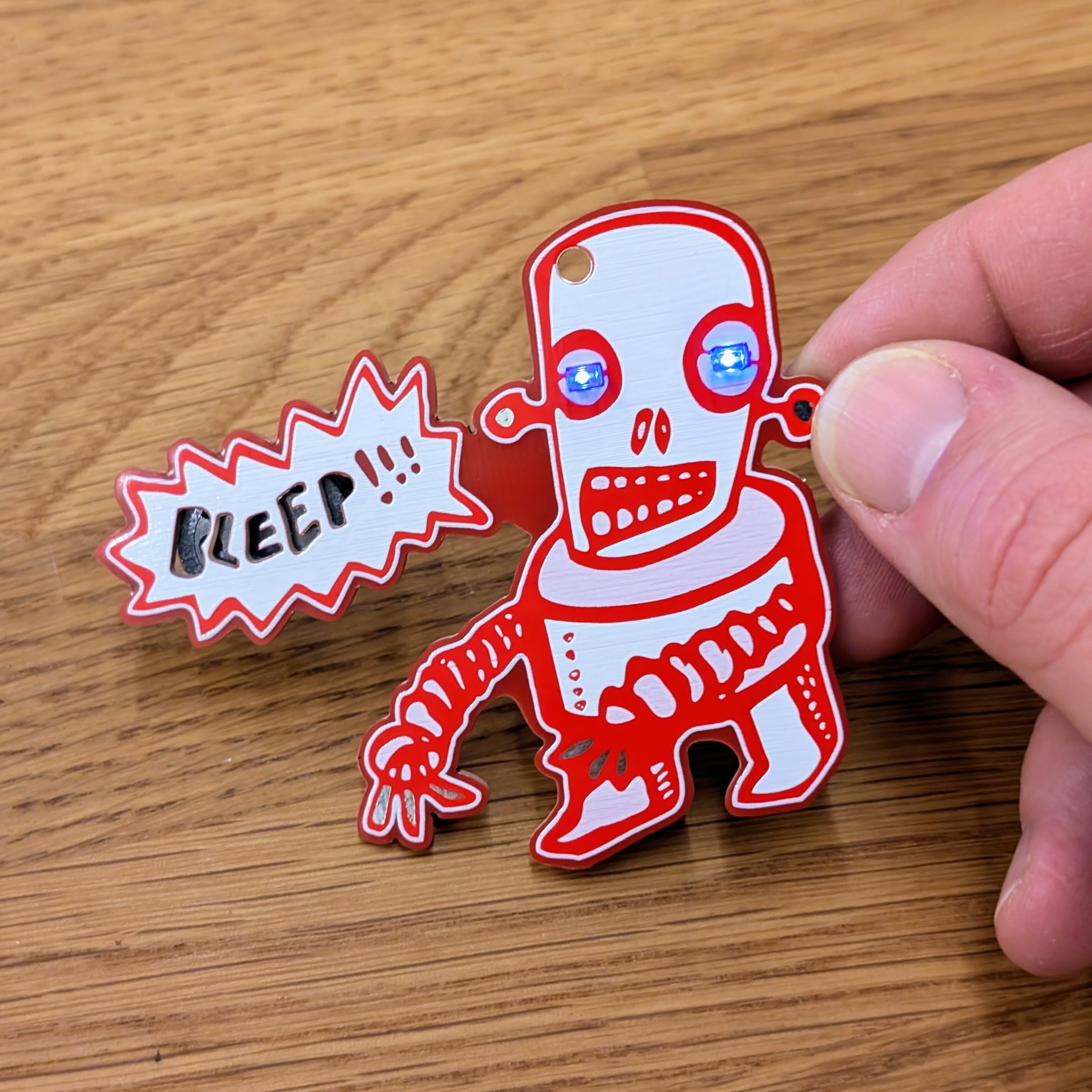  BleepBot Bausatz – fertig aufgebaute Platine mit allen Bauteilen