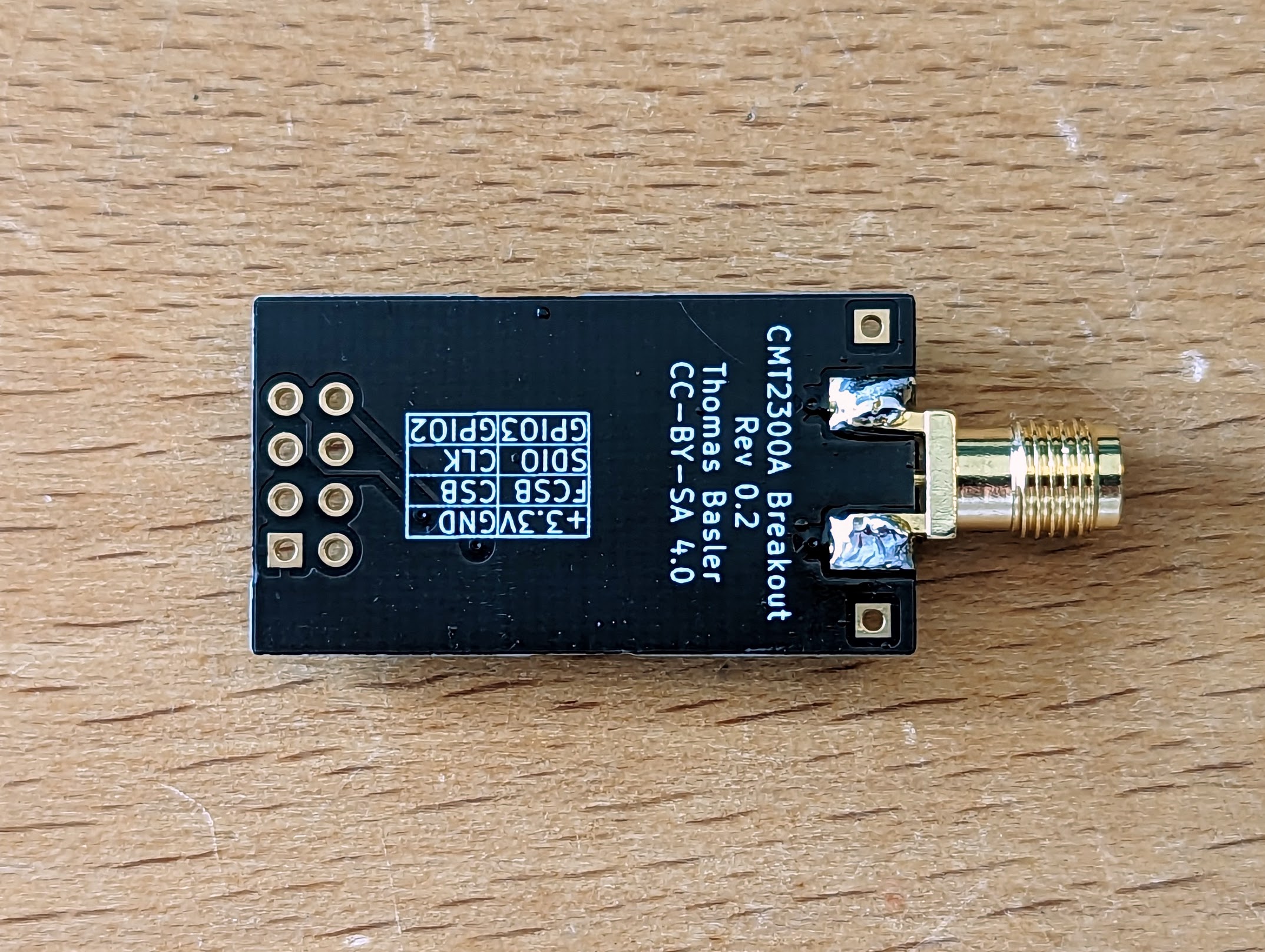  Ebyte CMT PCB with soldered antenna connector