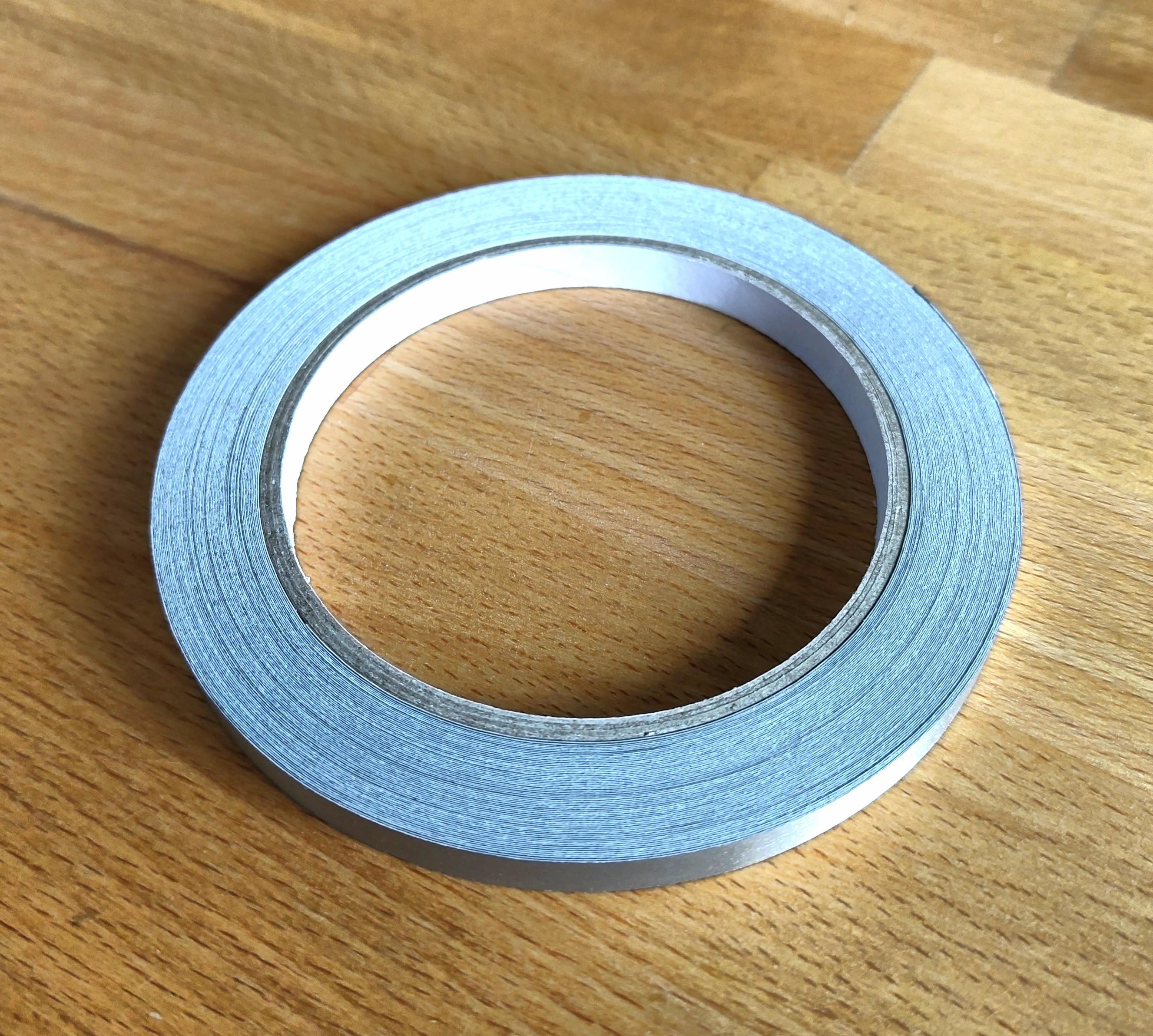 Conductive adhesive tape – top view of the roll