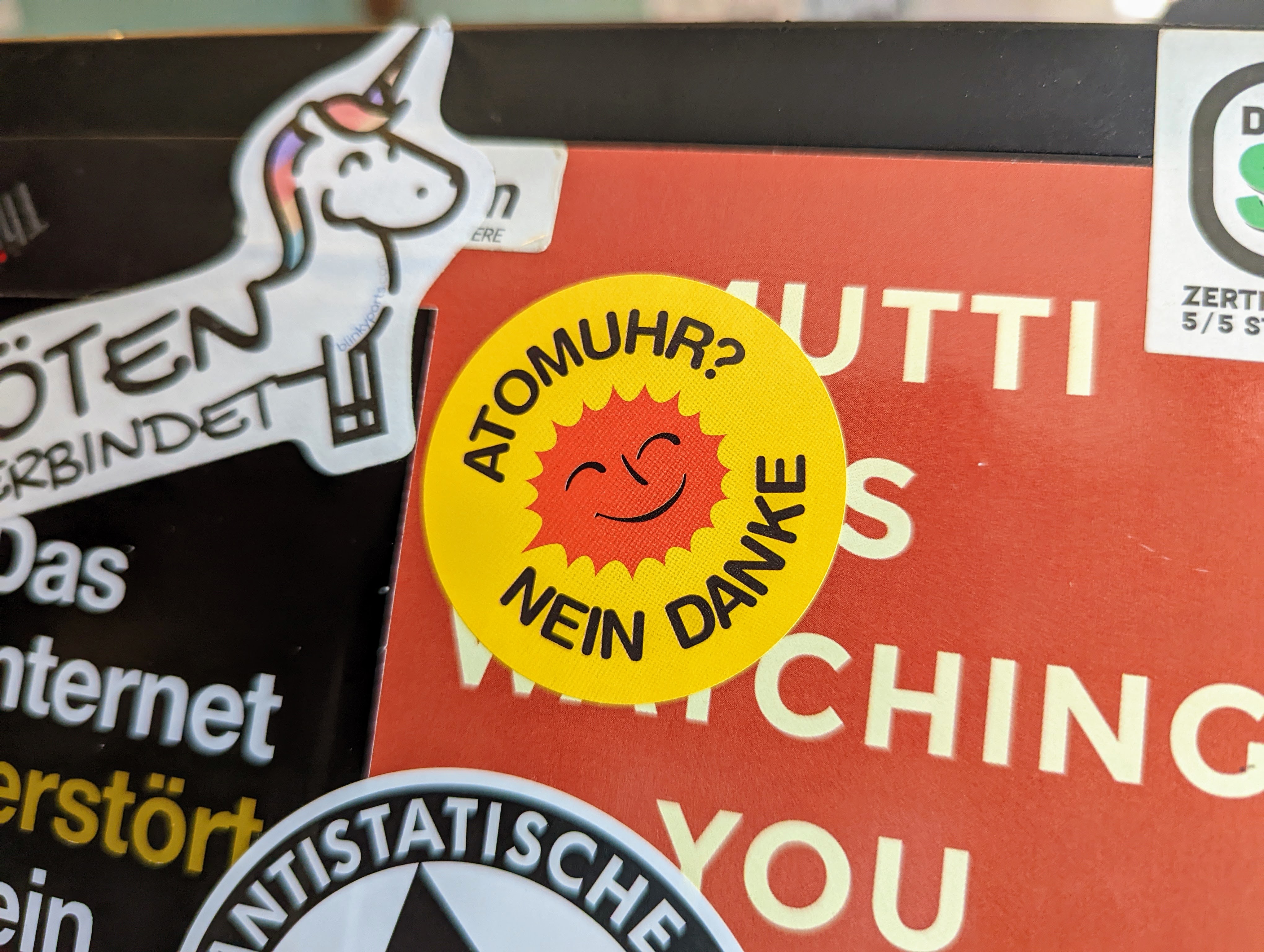 Aufkleber Grün Nein Danke Smily