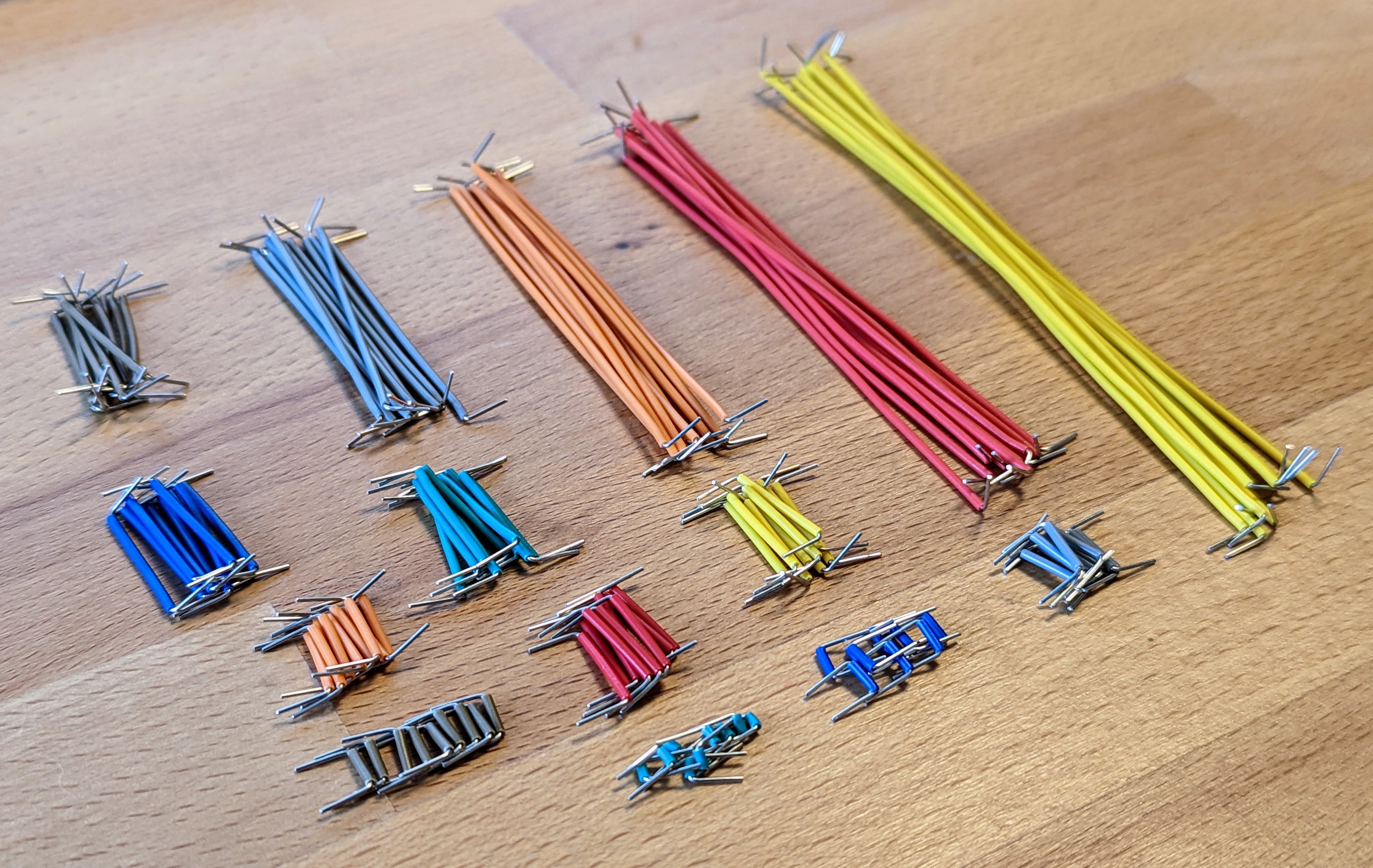 Jumper set for breadboards - 140 wires with 14 lengths